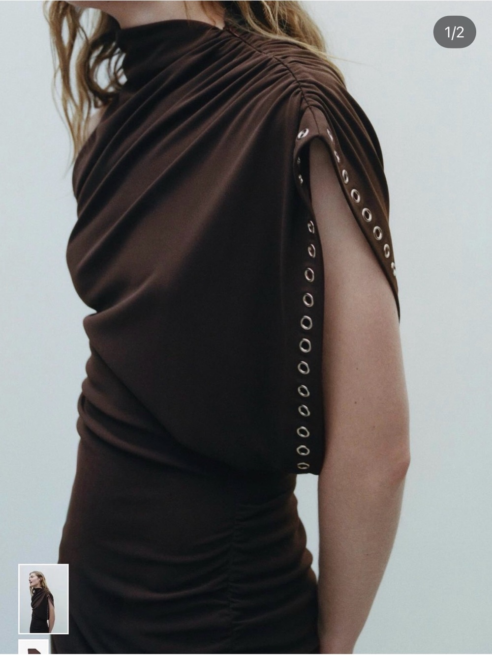 Zara brown mini dress